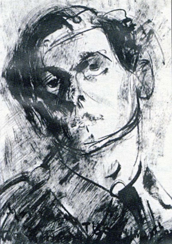 «Чоловічий портрет». 1940—60-і рр. Папір, туш